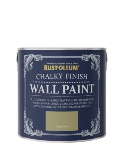 Rust-Oleum Chalky Finish Wall Paint In Sage Green – 2.5-litre Tin