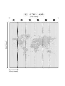 Art For The Home World Map Wall Mural -Rust-Oleum || d-c-fix || Harris Sales RQFNM SQ3 0000000365 MONO SLd1