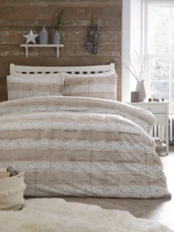 Very Home Snow Leopard Cuddly Fleece Duvet Cover Set