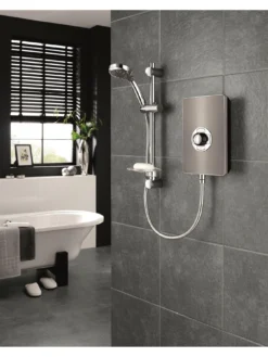 Triton Collection Gun Metal Electric Shower - 9.5kw -Rust-Oleum || d-c-fix || Harris Sales RRWTQ SQ4 0000000324 GUNMETAL SLd2