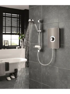 Triton Collection Gun Metal Electric Shower - 9.5kw -Rust-Oleum || d-c-fix || Harris Sales RRWTQ SQ5 0000000324 GUNMETAL SLd3