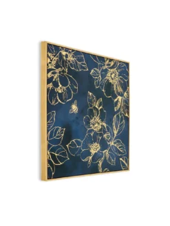 Art For The Home Golden Blooms Framed Canvas -Rust-Oleum || d-c-fix || Harris Sales RTX9Q SQ3 0000000048 NAVY SLd