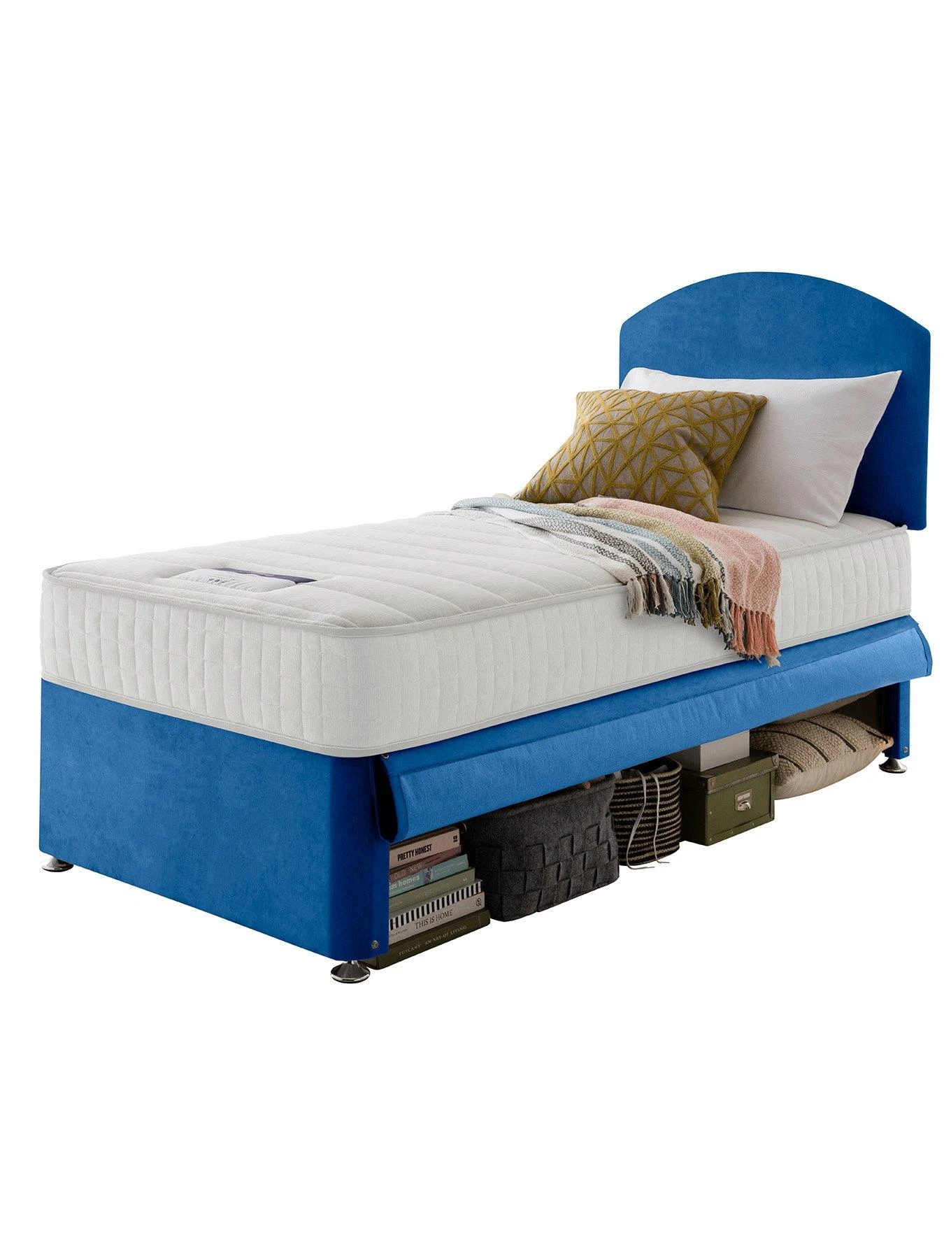 Silentnight Kids 600 Pocket Maxi Store Bright Velvet Divan Bed Set, Headboard Included 2 Silentnight Kids 600 Pocket Maxi Store Bright Velvet Divan Bed Set, Headboard Included - Image 2