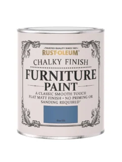 Rust-Oleum Chalky Finish Furniture Paint In Blue Silk – 750 Ml Tin 