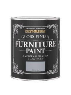Rust-Oleum Gloss Furniture Paint Mineral Grey 750ml