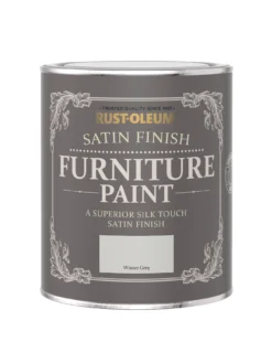 Rust-Oleum Satin Finish Washable Furniture Paint In Winter Grey – 750 Ml Tin 
