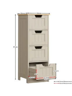 Bath Vida Priano 4 Drawer Freestanding Unit 11 Bath Vida Priano 4 Drawer Freestanding Unit -Rust-Oleum || d-c-fix || Harris Sales RVJ6W SQ7 0000000005 GREY DGy