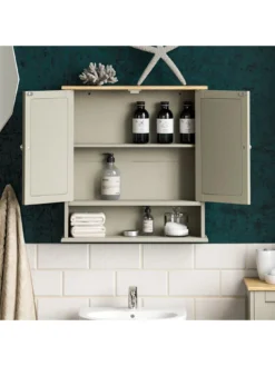 Bath Vida Priano 2 Door Mirrored Wall Cabinet With Shelf -Rust-Oleum || d-c-fix || Harris Sales RVJ7F SQ4 0000000005 GREY SLd