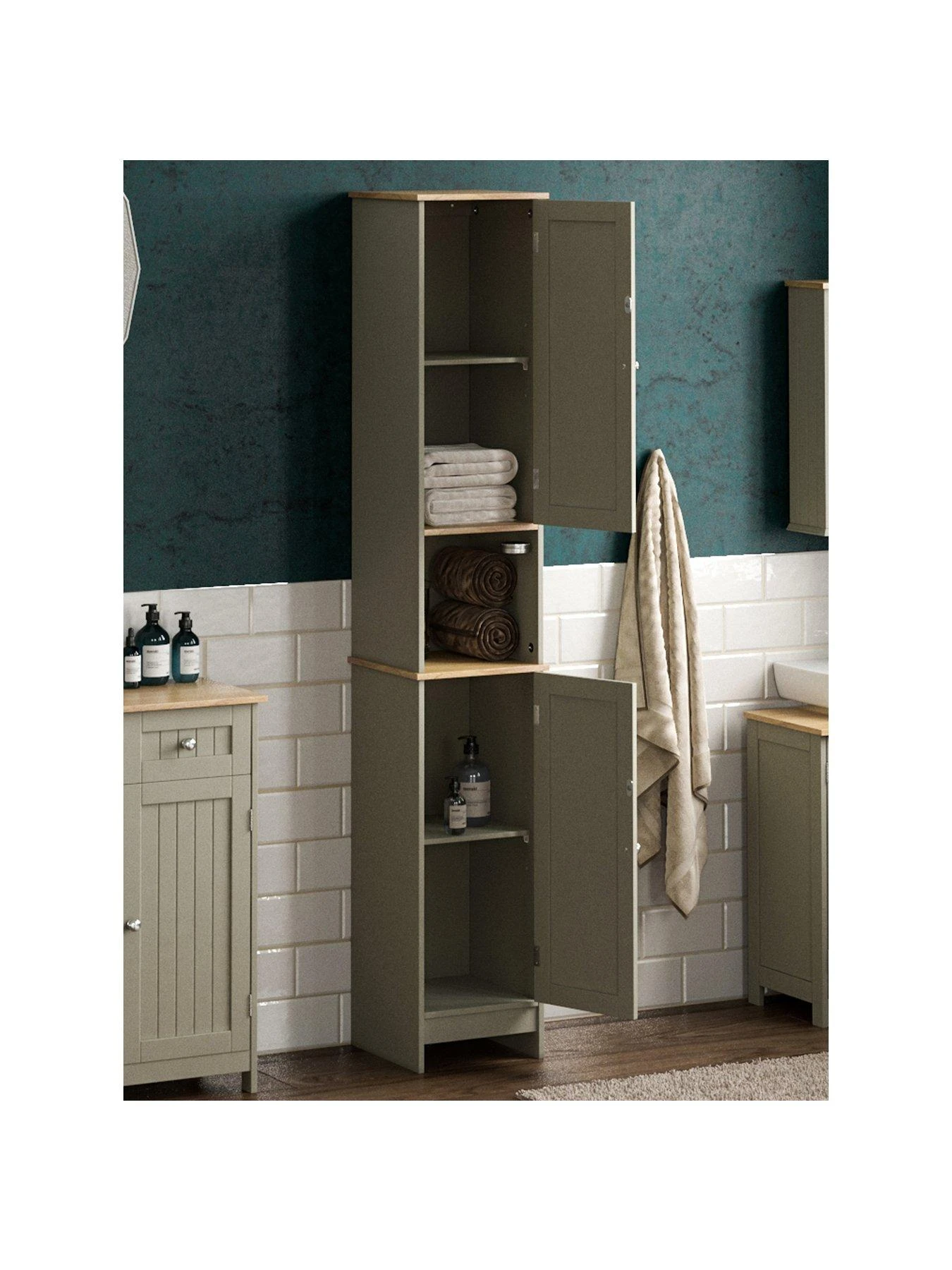 Bath Vida Priano 2 Door Tall Cabinet 3 Bath Vida Priano 2 Door Tall Cabinet - Image 3