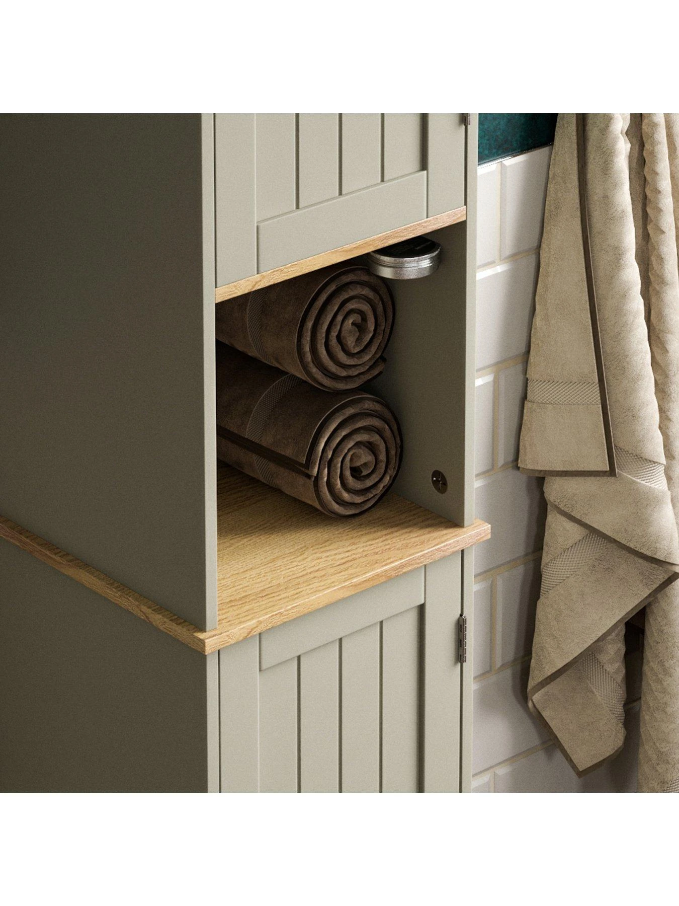 Bath Vida Priano 2 Door Tall Cabinet 4 Bath Vida Priano 2 Door Tall Cabinet - Image 4