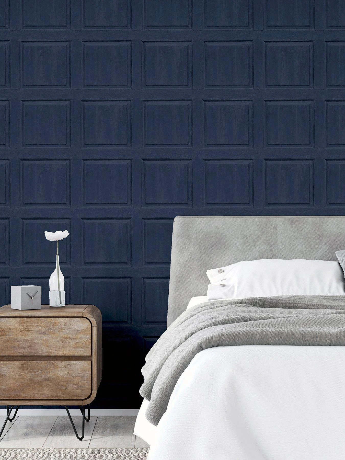 ARTHOUSE Washed Panel Navy Sw12 Wallpaper 1 ARTHOUSE Washed Panel Navy Sw12 Wallpaper