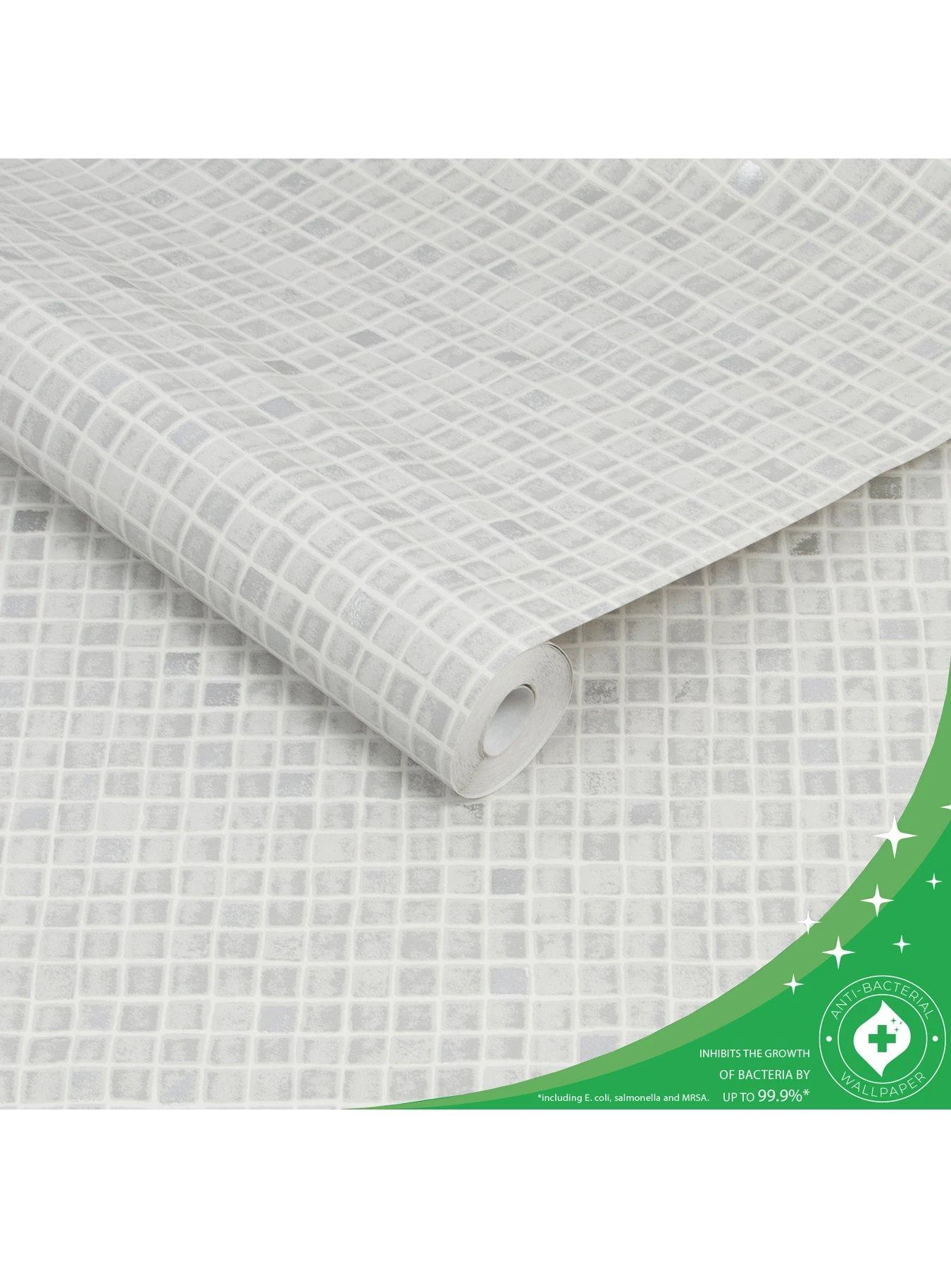 Contour Spectrum Mosaic Anti-Bacterial Grey Wallpaper 2 Contour Spectrum Mosaic Anti-Bacterial Grey Wallpaper - Image 2