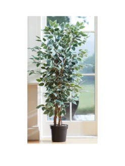 Faux D??cor By Smart Garden Products Weeping Fig Artificial Plant In Pot