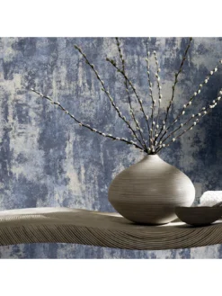 ARTHOUSE Stone Textures Navy/silver Wallpaper -Rust-Oleum || d-c-fix || Harris Sales T4X7H SQ4 0000000048 NAVY SLd2