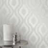 Fine Décor Fine Decor Quartz Geo Silver & Grey Wallpaper