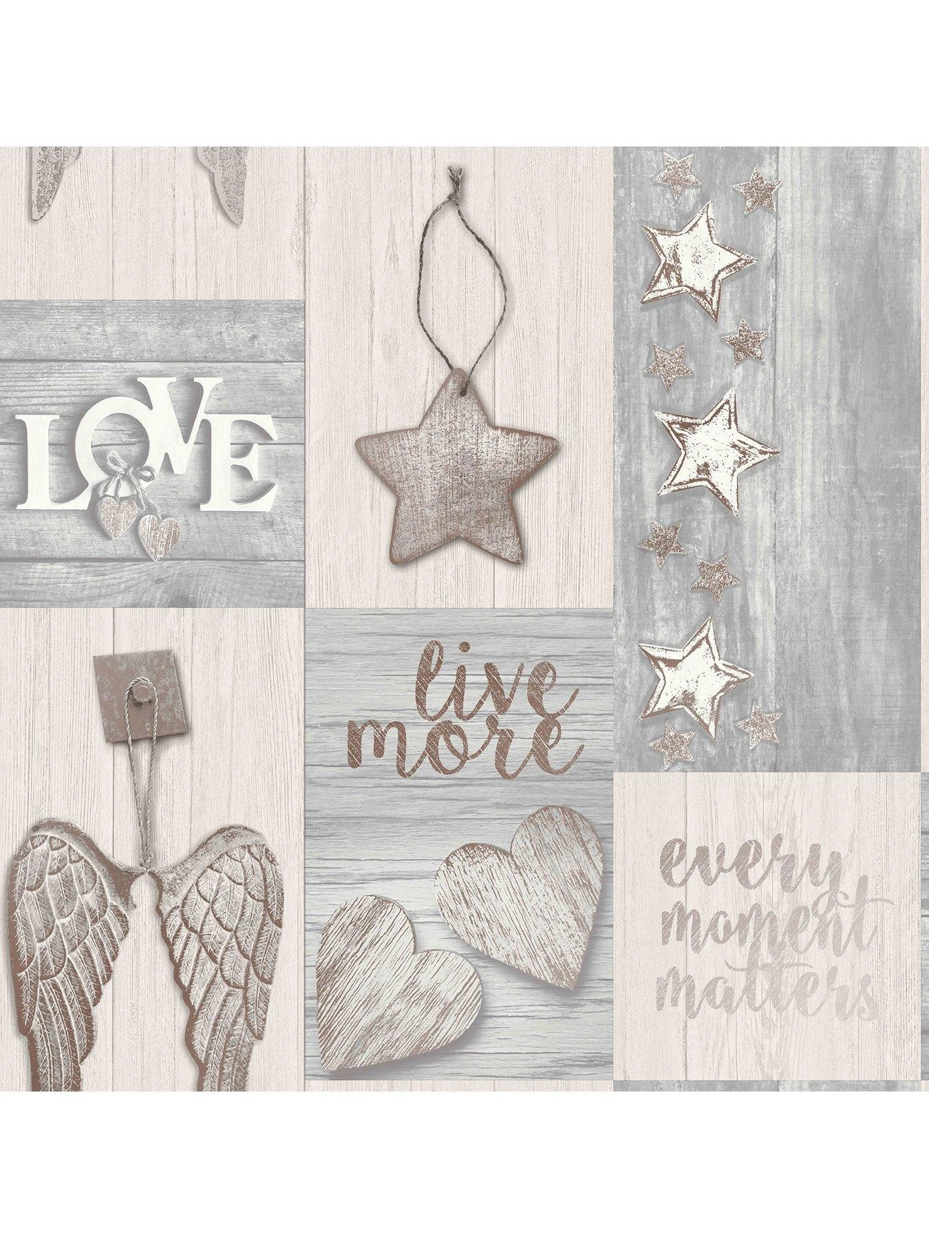 Crown Starlight Home Rose Gold & Grey Wallpaper 2 Crown Starlight Home Rose Gold & Grey Wallpaper - Image 2