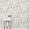 Fine Décor 3D Effect Floral White And Grey Wallpaper