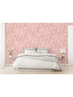 Fine Décor 3D Effect Floral Pink Wallpaper -Rust-Oleum || d-c-fix || Harris Sales TC4X6 SQ3 0000000099 N A SLd