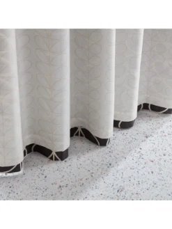 Orla Kiely Linear Stem Lined Eyelet Curtains - Charcoal -Rust-Oleum || d-c-fix || Harris Sales TEUNH SQ3 0000000071 CHARCOAL SLd1