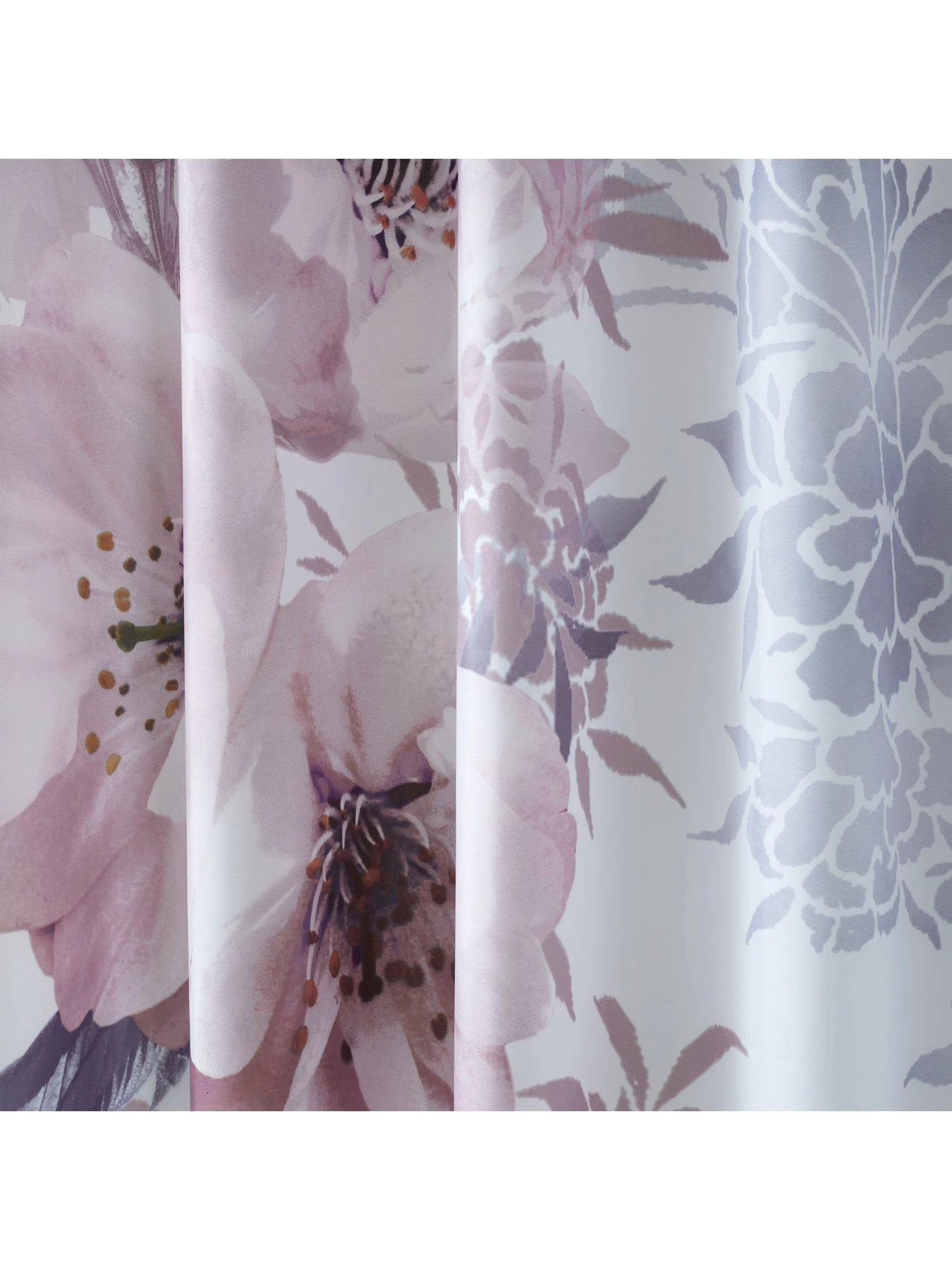 Catherine Lansfield Dramatic Floral Shower Curtain 3 Catherine Lansfield Dramatic Floral Shower Curtain - Image 3