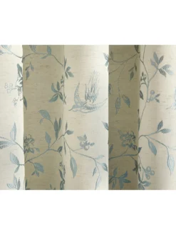 Curtina Bird Trail Pencil Pleat Lined Curtains -Rust-Oleum || d-c-fix || Harris Sales TLM7U SQ3 0000000027 DUCK EGG SLd1