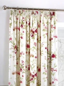 Fusion Jeannie Pencil Pleat Lined Curtains -Rust-Oleum || d-c-fix || Harris Sales TLMEM SQ4 0000000017 RED SLd2