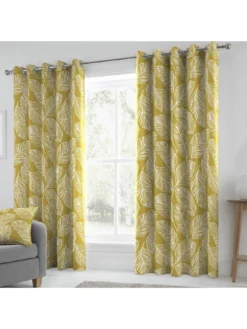 Fusion Matteo Eyelet Lined Curtains