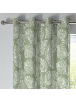 Fusion Matteo Eyelet Lined Curtains -Rust-Oleum || d-c-fix || Harris Sales TLMJW SQ3 0000000047 GREEN SLd1