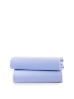 Clair De Lune Pack Of 2 Fitted Cot Bed Sheets - Blue