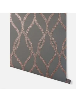 ARTHOUSE Sequin Trellis Charcoal/rose Gold Wallpaper 6 ARTHOUSE Sequin Trellis Charcoal/rose Gold Wallpaper -Rust-Oleum || d-c-fix || Harris Sales TQD4L SQ3 0000000088 NO COLOR SLd1