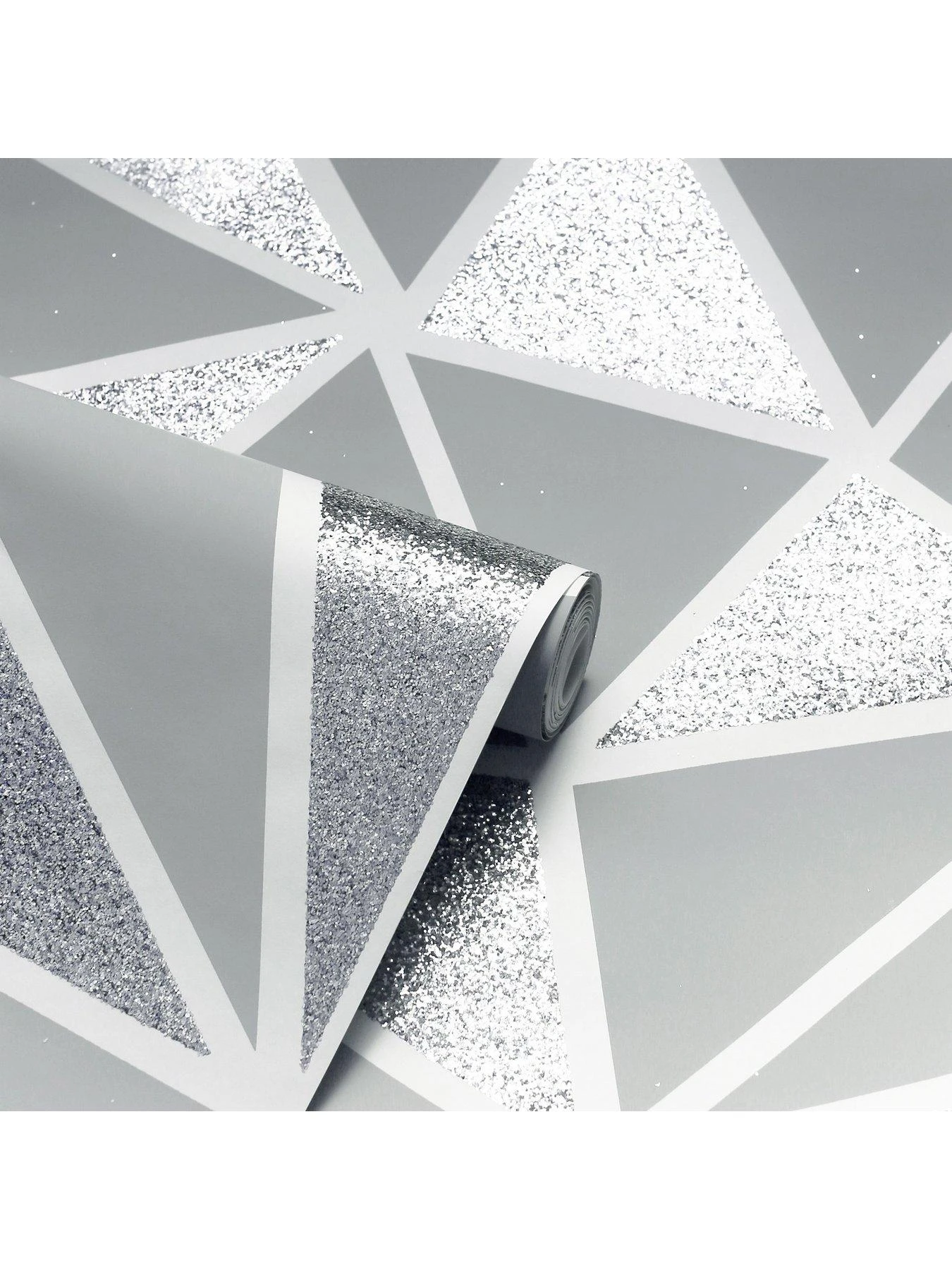 ARTHOUSE Sequin Fragments Silver & Grey Wallpaper 2 ARTHOUSE Sequin Fragments Silver & Grey Wallpaper - Image 2