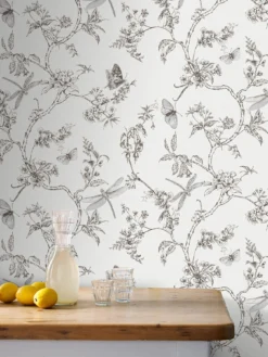 Superfresco Easy Nature Trail White Mica Wallpaper