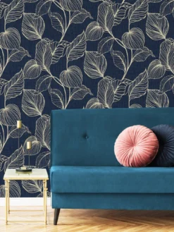 Boutique  Royal Palm Sapphire Wallpaper