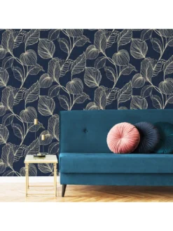 Boutique  Royal Palm Sapphire Wallpaper -Rust-Oleum || d-c-fix || Harris Sales TQUYU SQ5 0000000020 BLUE RSr