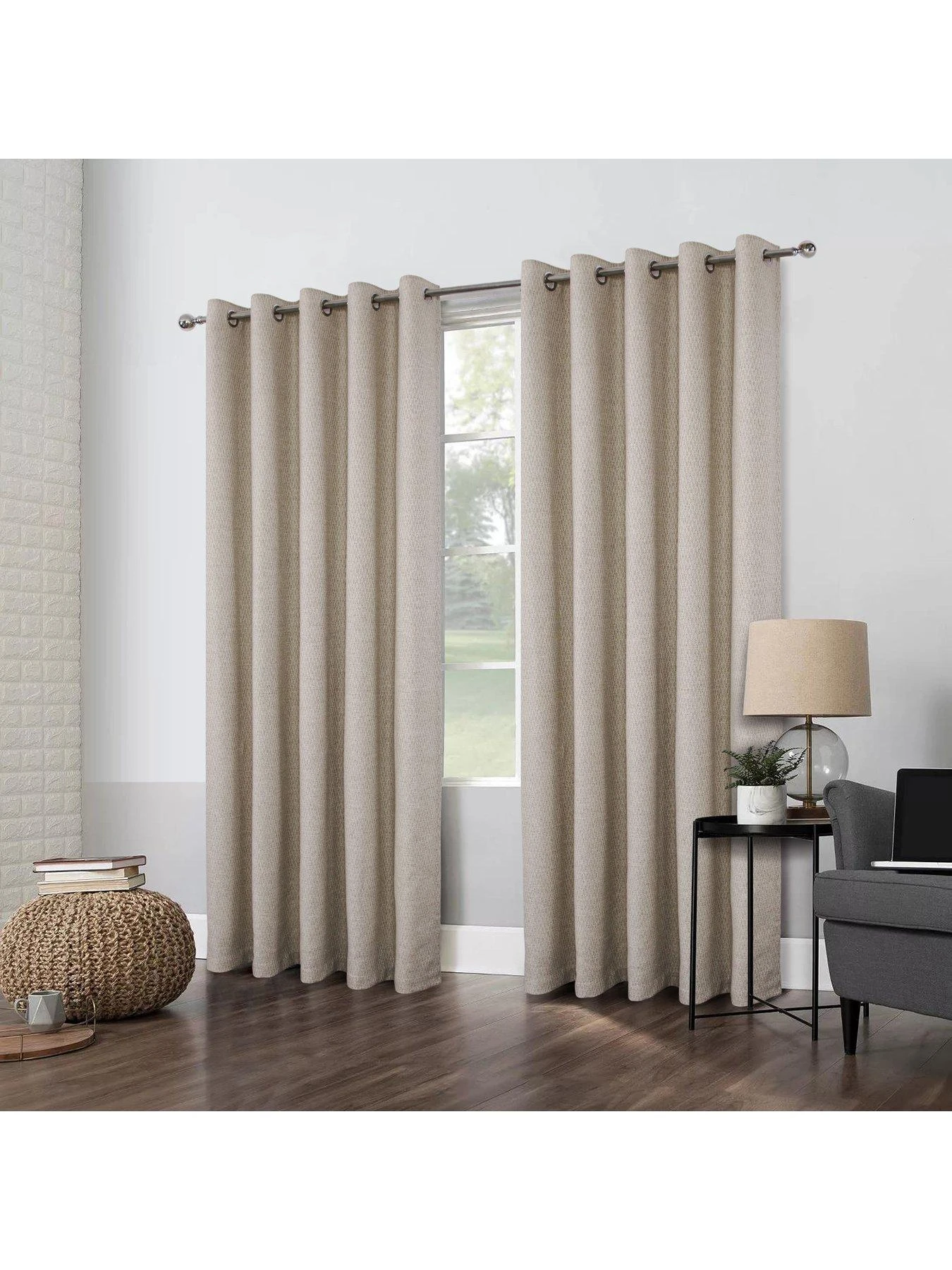 Very Home Woolacombe Blackout Lined Eyelet Curtains 5 Very Home Woolacombe Blackout Lined Eyelet Curtains - Image 5