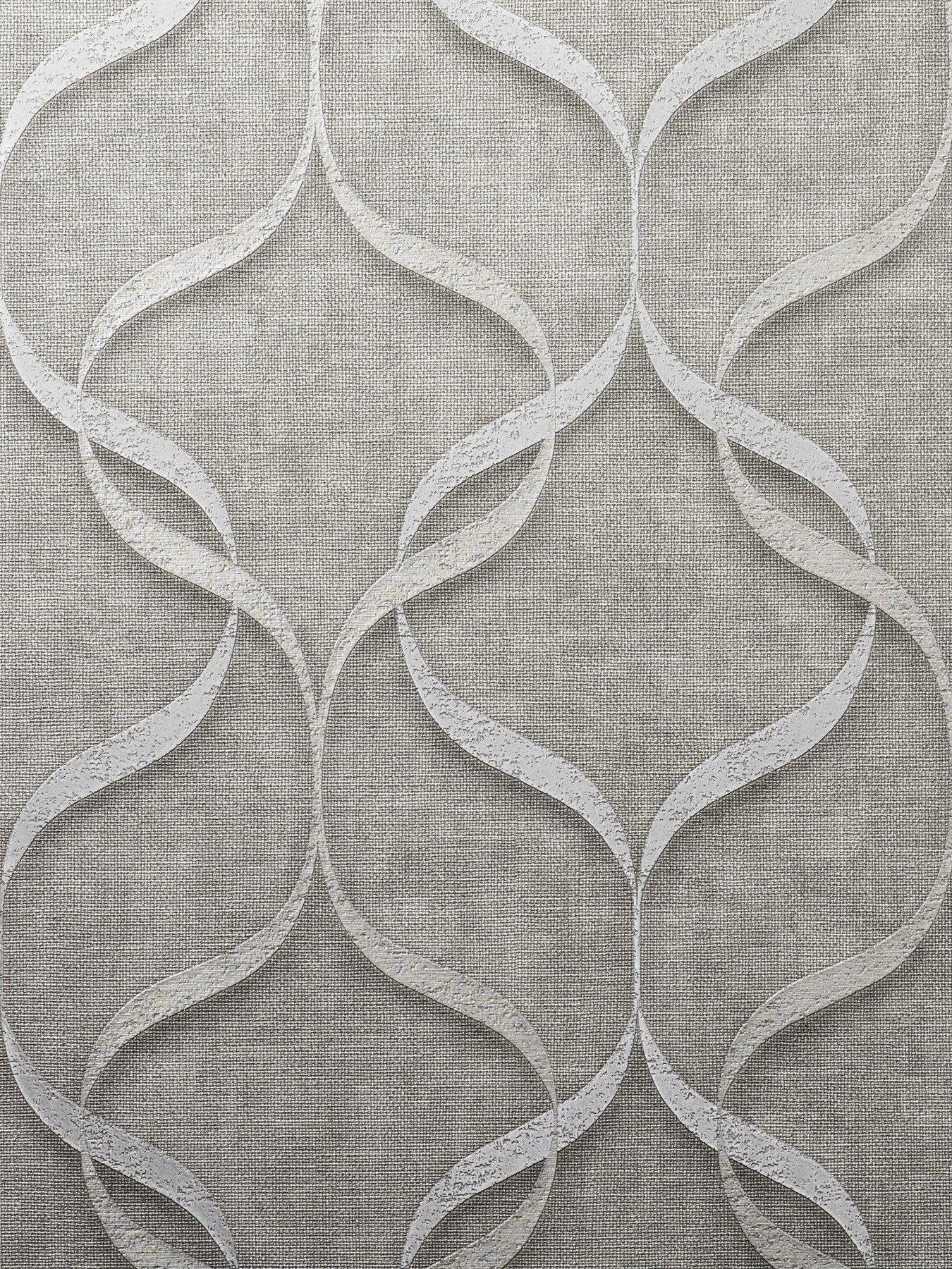 Fine Décor Milano Wave Wallpaper - Grey 1 Fine Décor Milano Wave Wallpaper - Grey