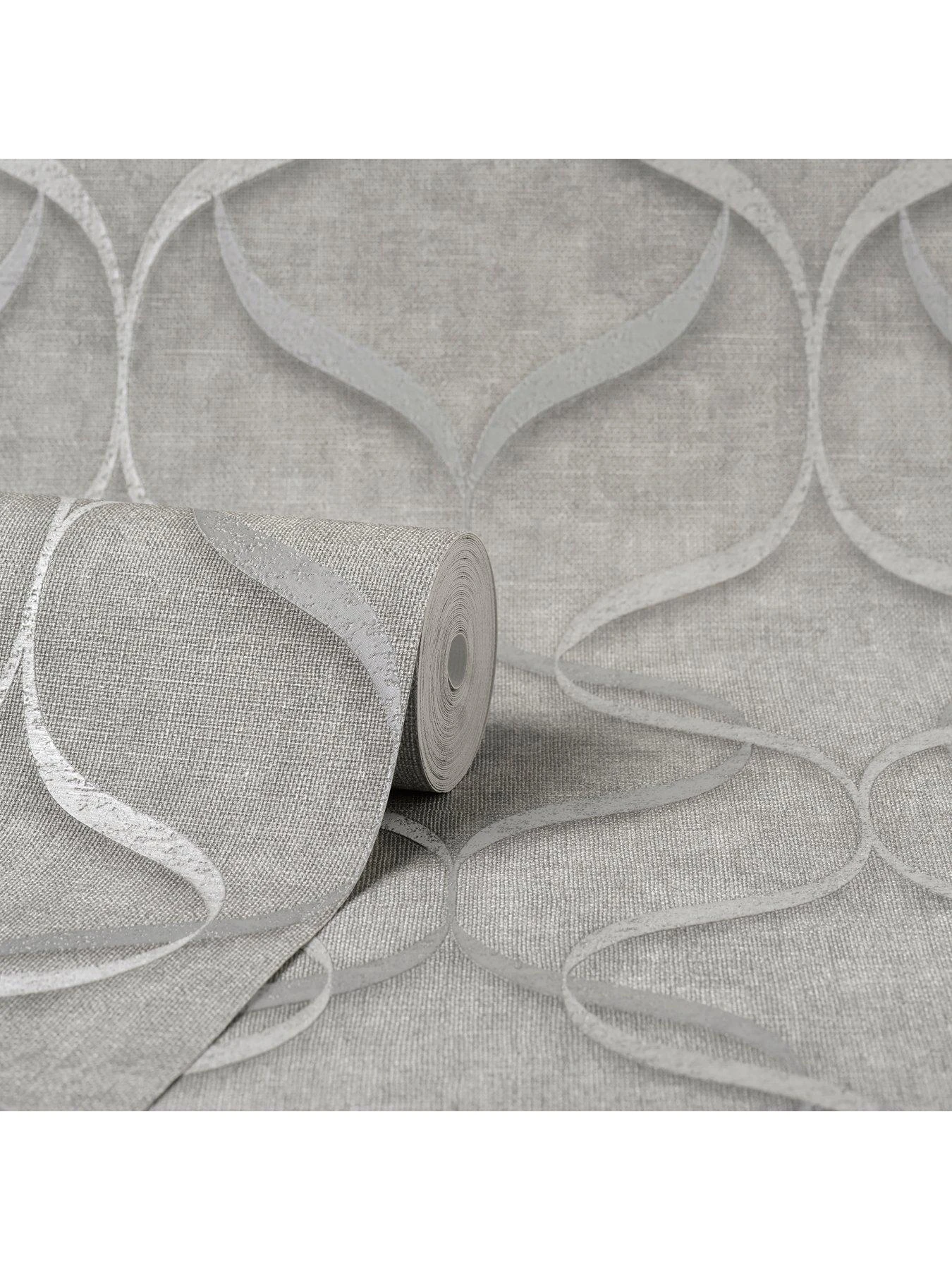 Fine Décor Milano Wave Wallpaper - Grey 2 Fine Décor Milano Wave Wallpaper - Grey - Image 2