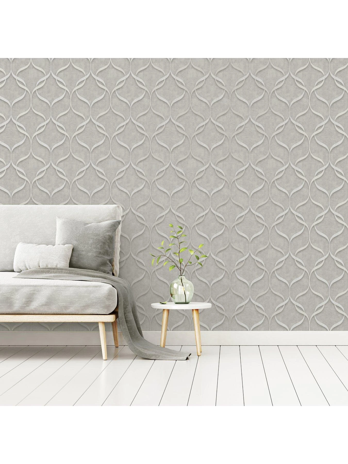 Fine Décor Milano Wave Wallpaper - Grey 5 Fine Décor Milano Wave Wallpaper - Grey - Image 5