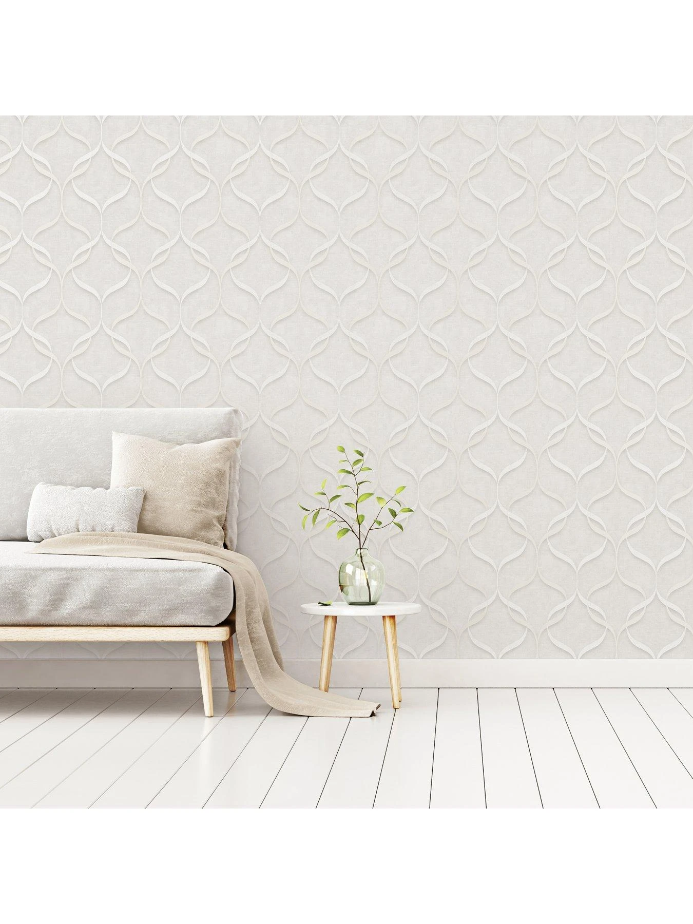 Fine Décor Milano Wave Wallpaper - Off-White 4 Fine Décor Milano Wave Wallpaper - Off-White - Image 4