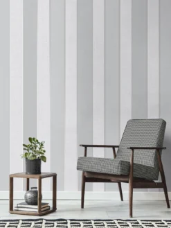 Fine D??cor Larson Stripe Grey/silver