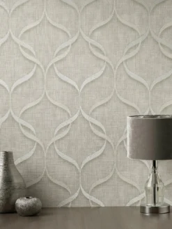 Fine Décor Milano Wave Wallpaper - Stone -Rust-Oleum || d-c-fix || Harris Sales TRYWK SQ3 0000000053 STONE SLd