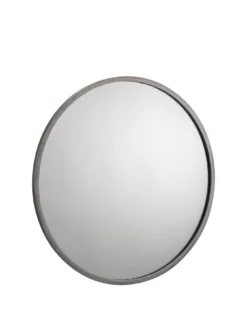 Julian Bowen Octave Round Mirror In Pewter 