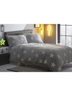 Silentnight Glow In The Dark Duvet Set - Silver