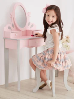 Teamson Kids Fantasy Fields Little Princess Vanity Set -Rust-Oleum || d-c-fix || Harris Sales TXFDC SQ6 0000000063 PINK SLd2