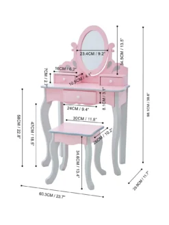 Teamson Kids Fantasy Fields Little Princess Vanity Set -Rust-Oleum || d-c-fix || Harris Sales TXFDC SQ7 0000000063 PINK DGy