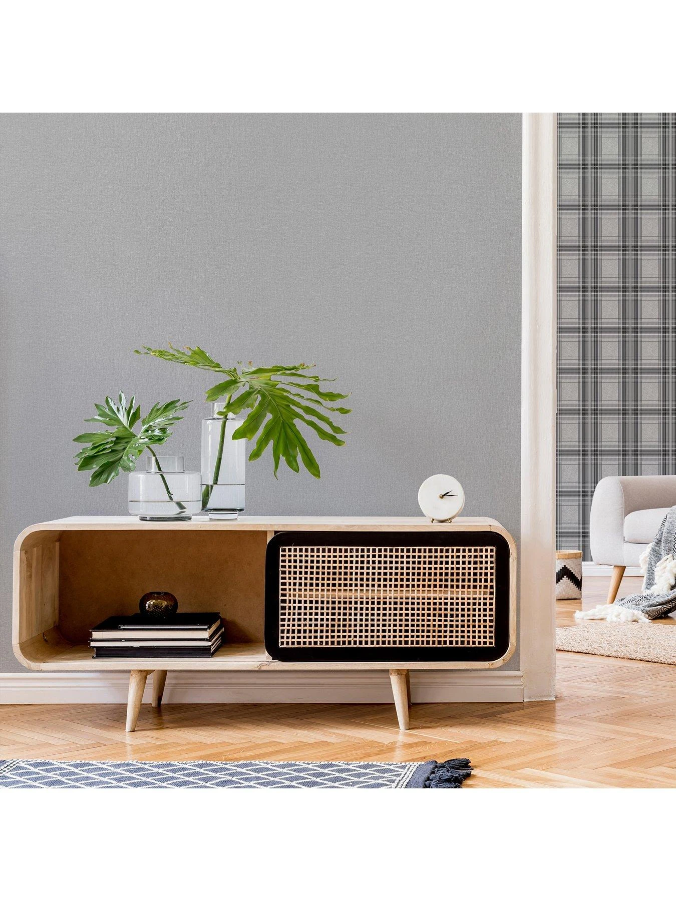 Fresco Fresca Plain Mid Grey Wallpaper 1 Fresco Fresca Plain Mid Grey Wallpaper