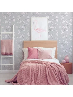 Fresco  Apple Blossom Grey/Pink Wallpaper