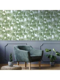 JULIEN MACDONALD Honolulu Palm Green Designer Wallpaper