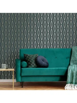 Boutique Marquise Geo Emerald Wallpaper