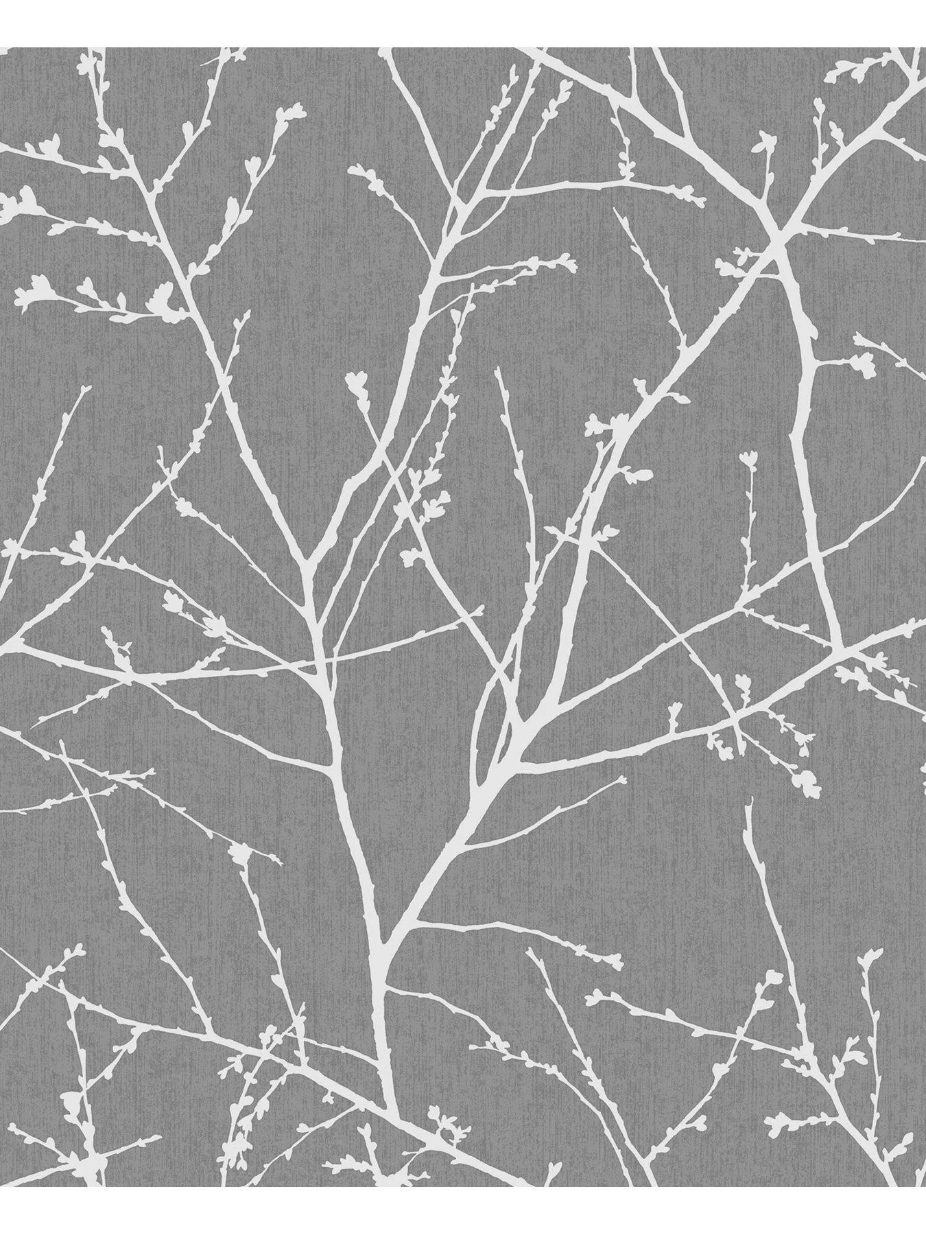 Superfresco Easy Innocence Charcoal/Silver Wallpaper 3 Superfresco Easy Innocence Charcoal/Silver Wallpaper - Image 3